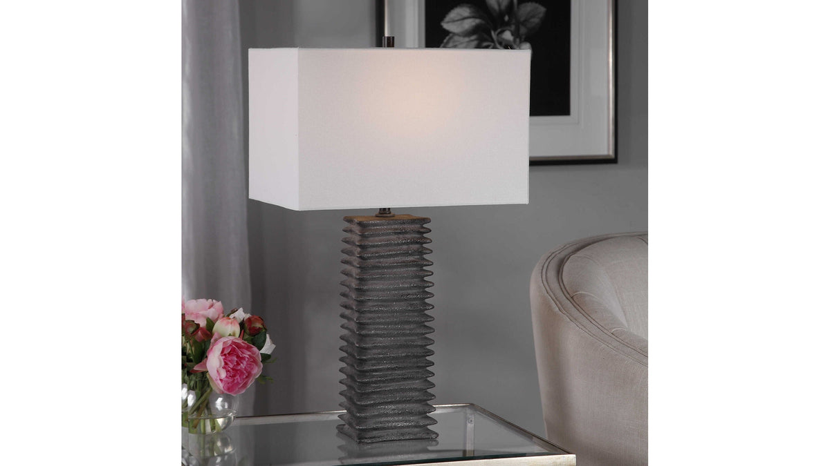 Sanderson - Metallic Table Lamp - Charcoal