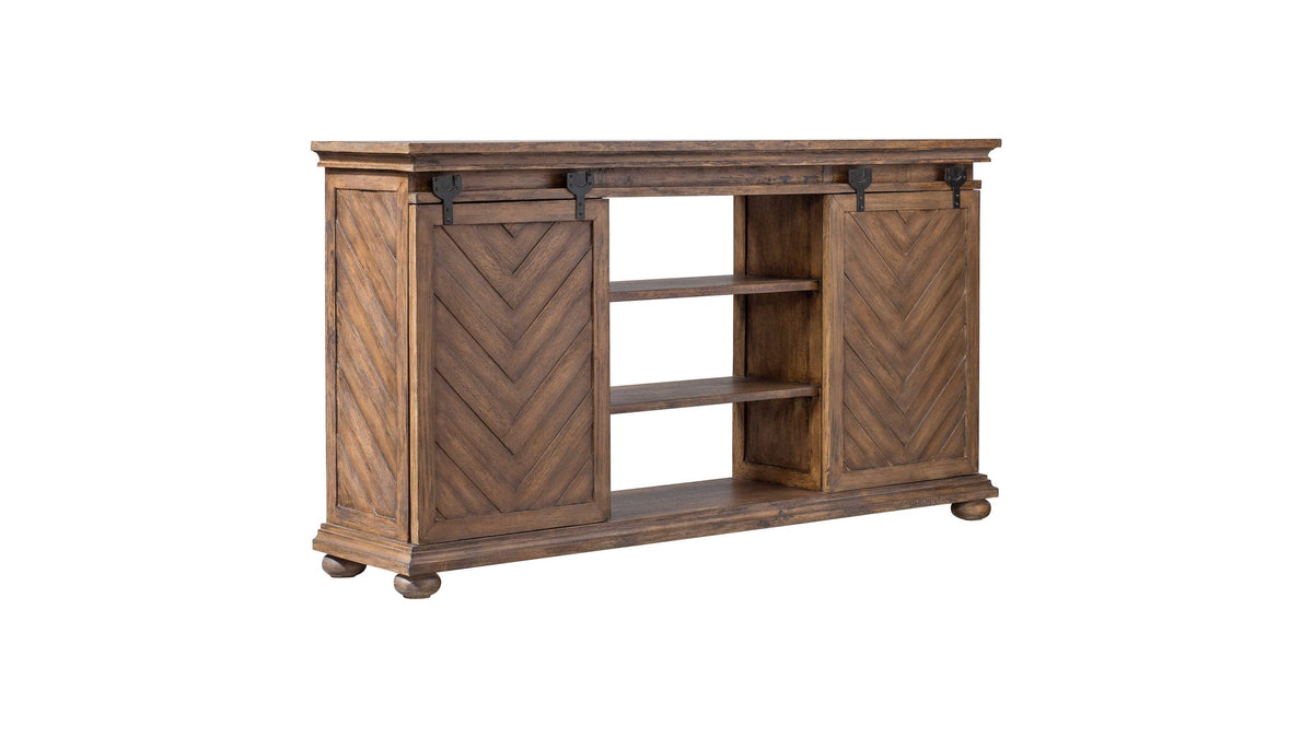 Primalia - Barn Door Media Console - Light Brown