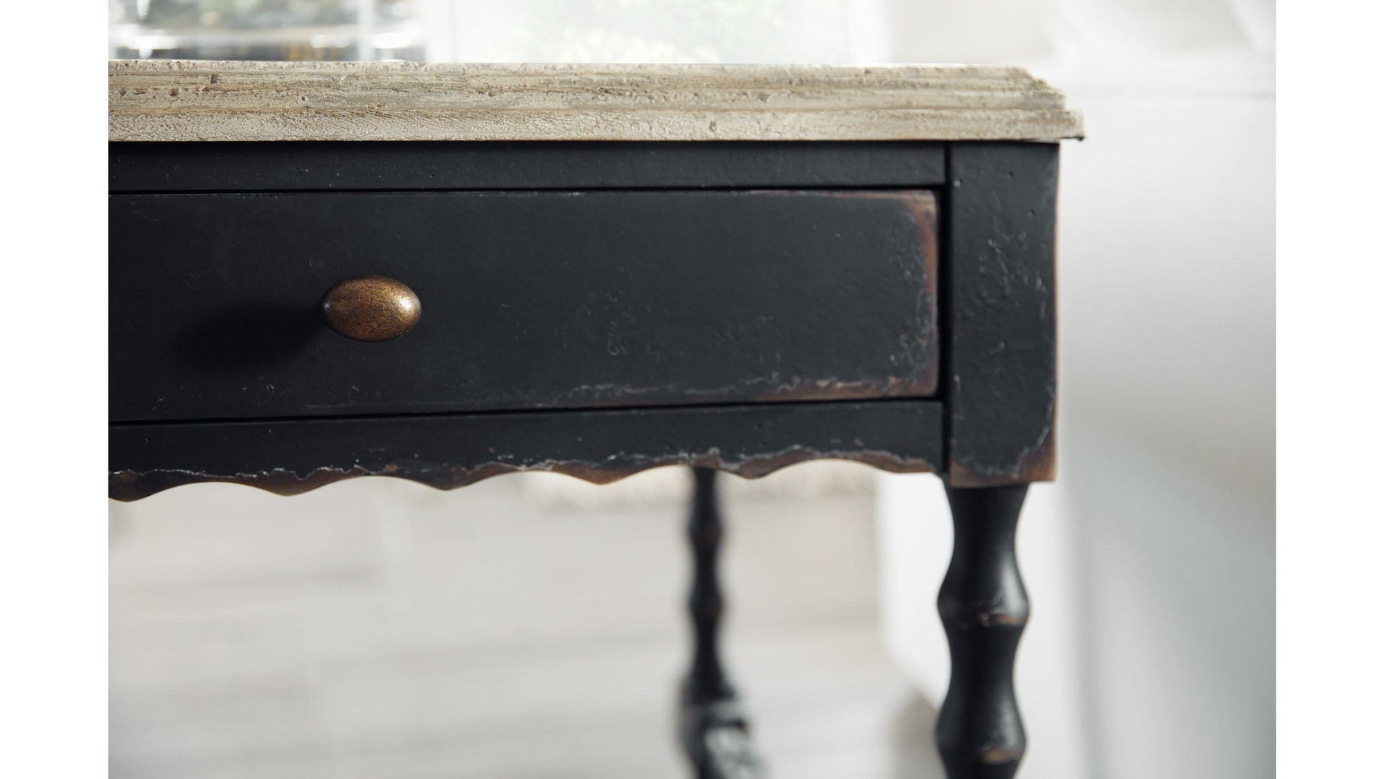 Ciao Bella - Rectangular End Table - Light Brown / Black