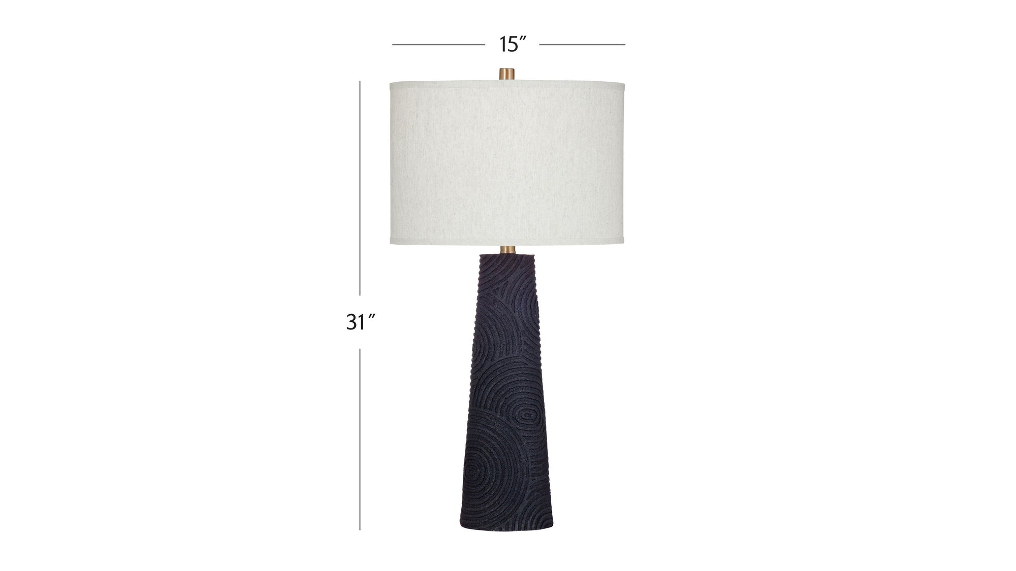 Merrick - Table Lamp - Black / White