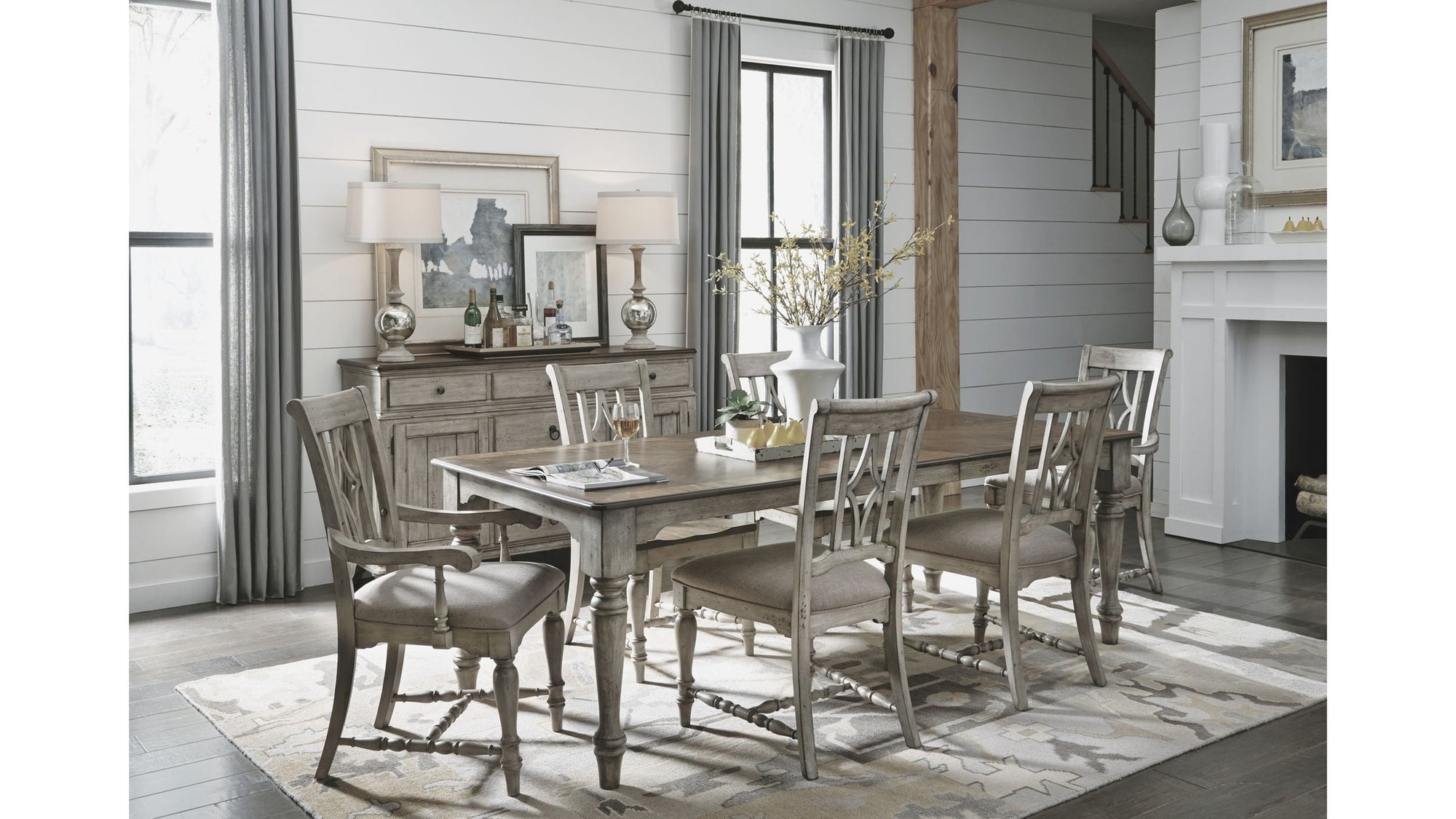 Plymouth - Rectangular Dining Table - Gray