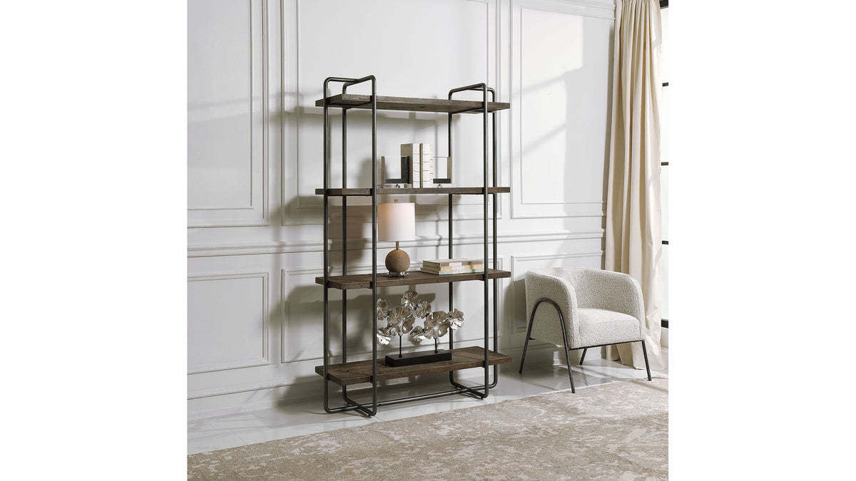Stilo - Urban Industrial Etagere - Dark Brown