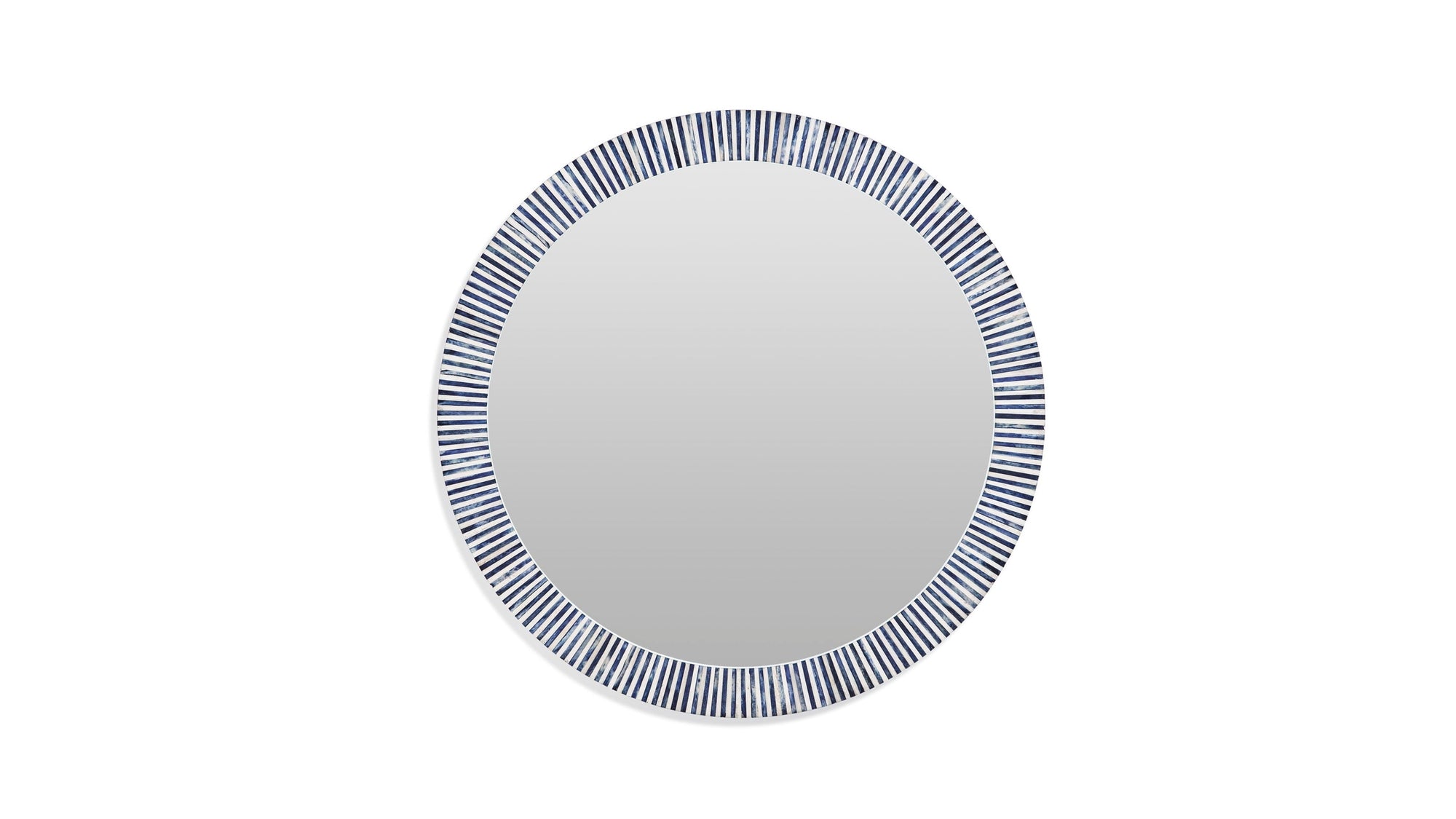 Radial - Bone Wall Mirror - Light Blue