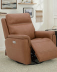 Sawyer - Swivel Glider With Power Headrest, Lumbar, Heat & Massage