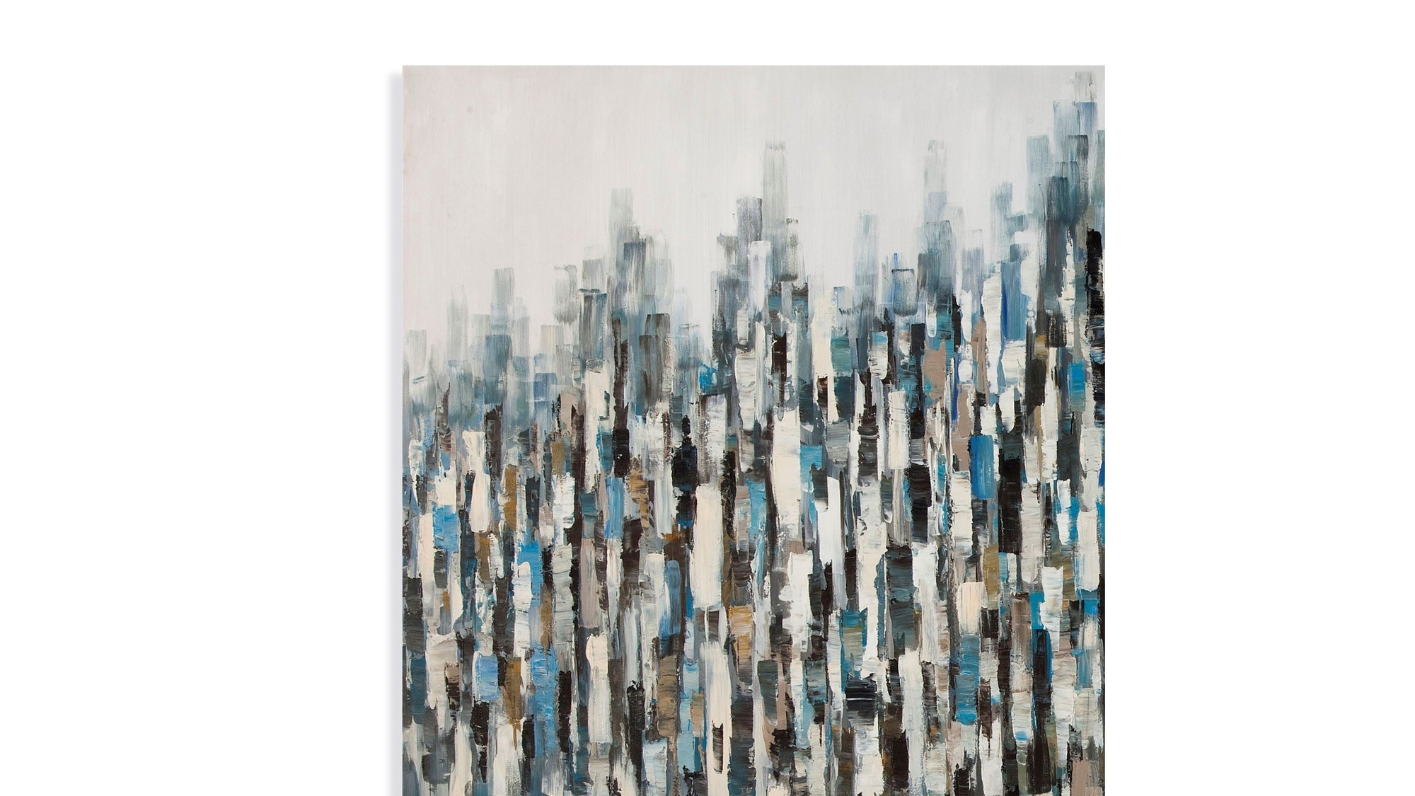 Blue Lines Canvas Art - Blue
