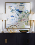 Abstract Reflections - Framed Canvas - Gray