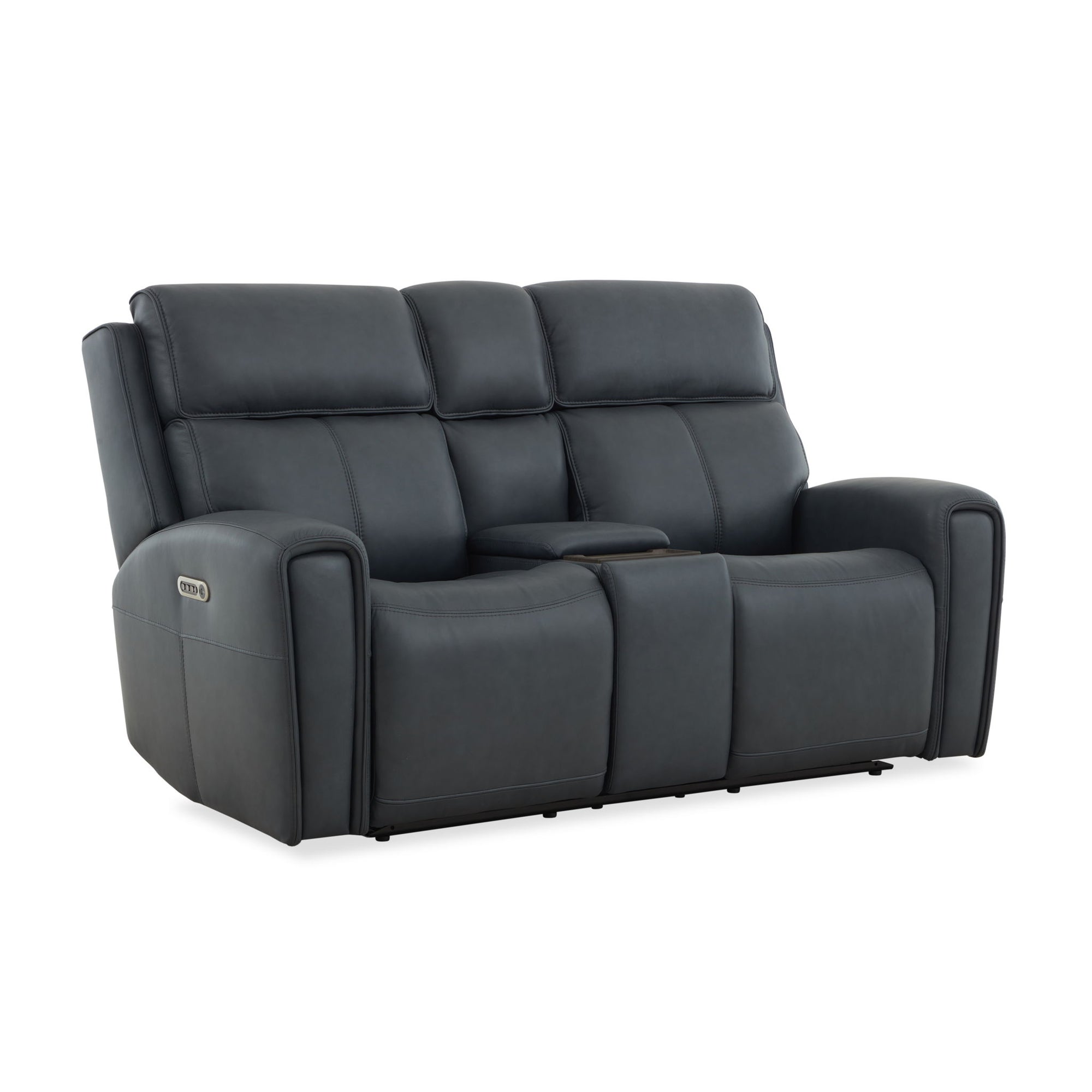 Warren - Power Reclining Loveseat With Console, Power Headrest &amp; Lumbar