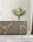 Melange - Fissured Entertainment Credenza - Dark Gray