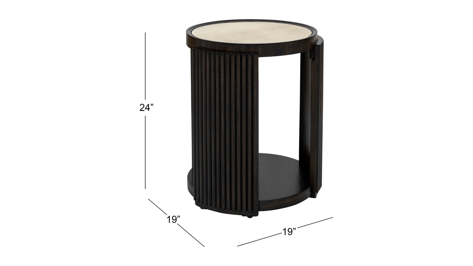 Rivera - End Table - Espresso Oak / Gold