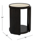Rivera - End Table - Espresso Oak / Gold