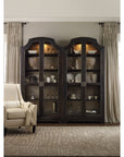Sanctuary - Glass Bunching Curio - Ebony Antiqued Oak