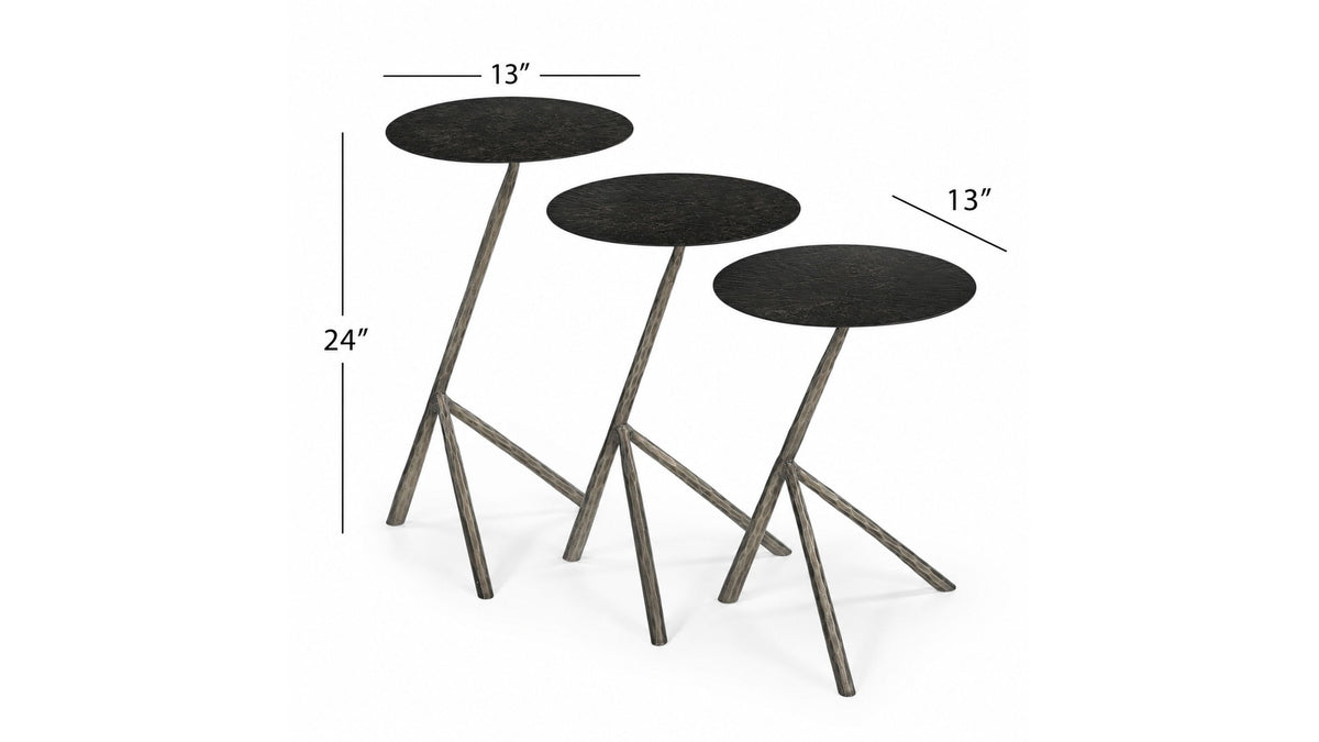 Cascade - Nesting Tables - Brass / Antique Bronze