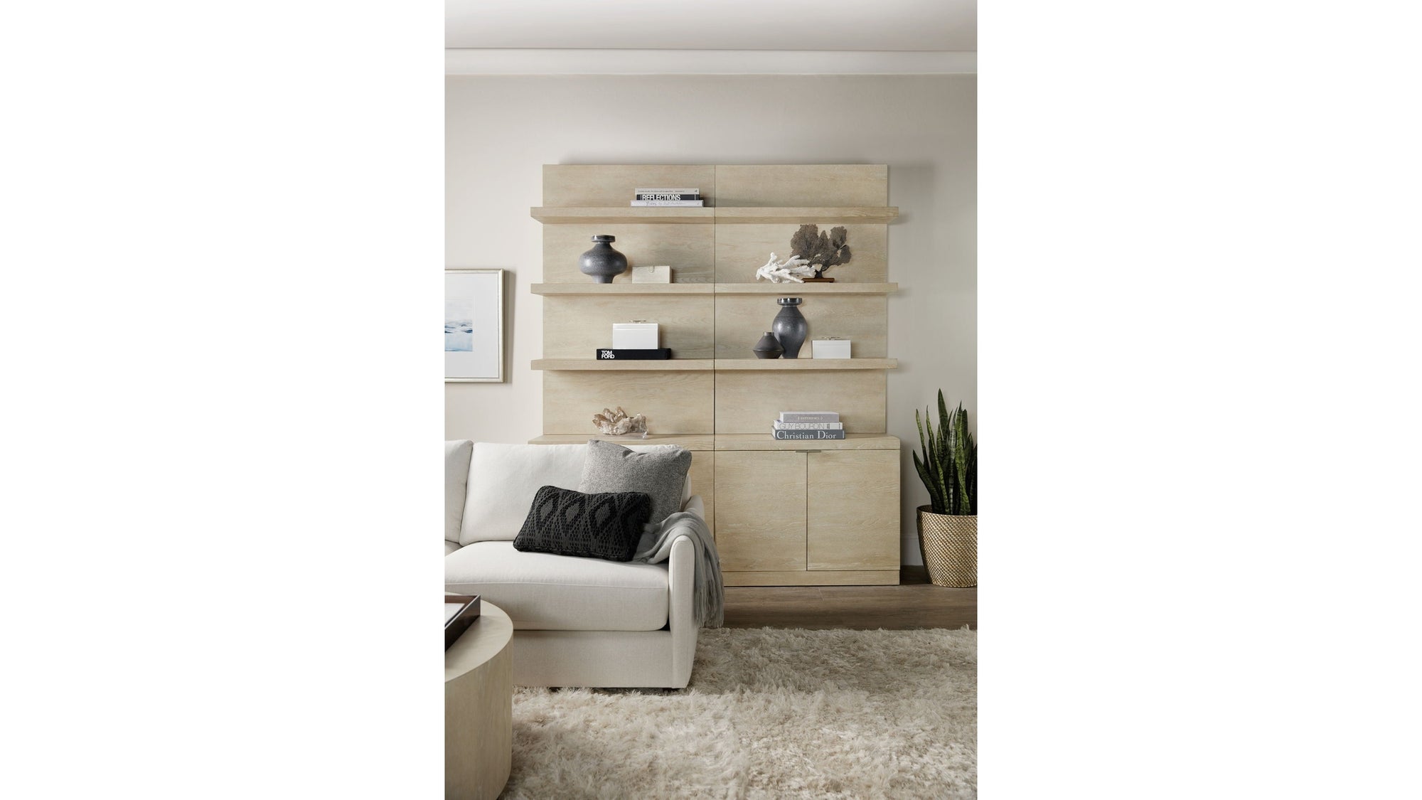 Cascade - Bookcase Base And Hutch - Light Brown