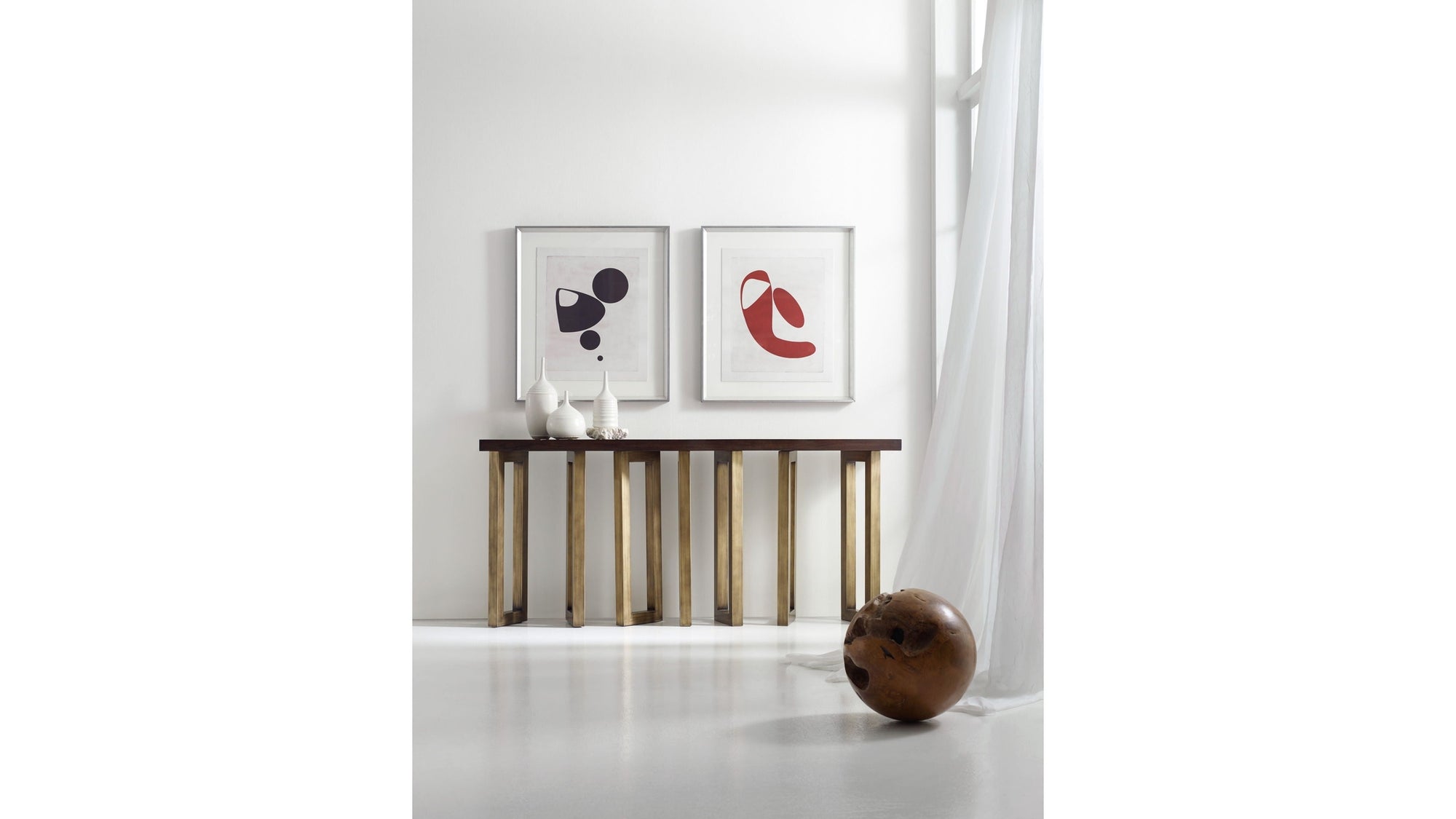 Melange - Connelly Hall Console - Dark Brown