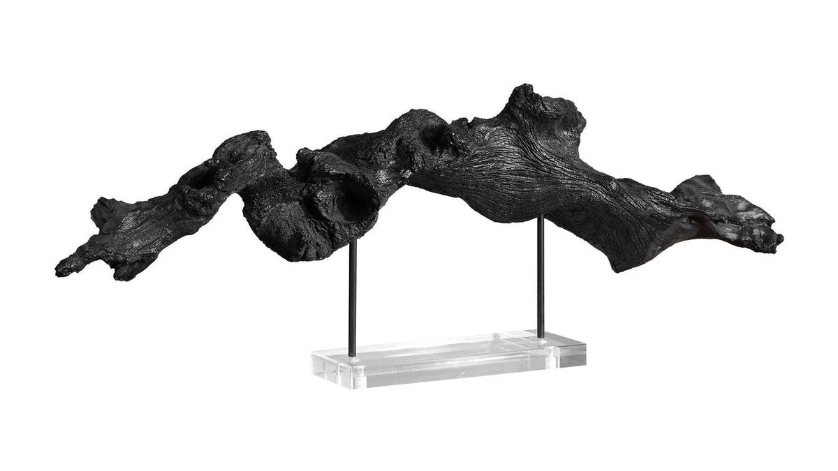 Charred Timber - Sculpture - Black