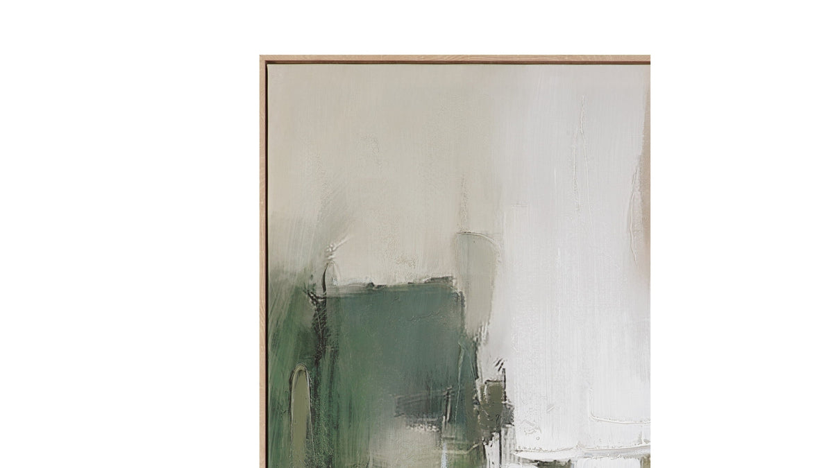 Verdant Horizon I Framed Canvas - Green