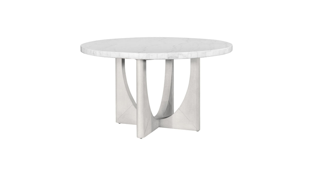 Gavin - Dining Table - Driftwood / White Marble