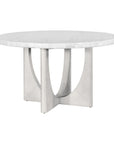 Gavin - Dining Table - Driftwood / White Marble