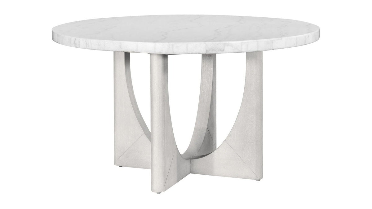 Gavin - Dining Table - Driftwood / White Marble