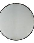 Metal Edge Round Mirror - Dark Gray