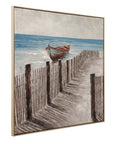 Camden Marsh Framed Canvas - Gray / Blue