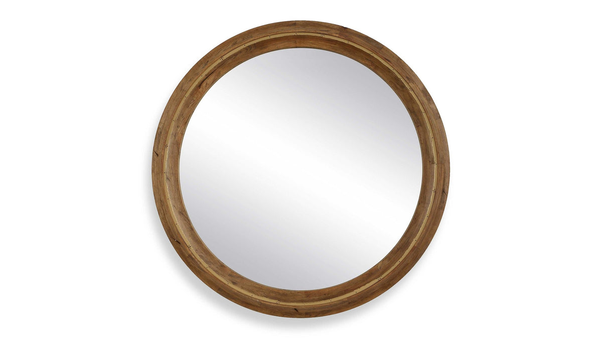 Frontier - Round Wood Mirror - Woodtone