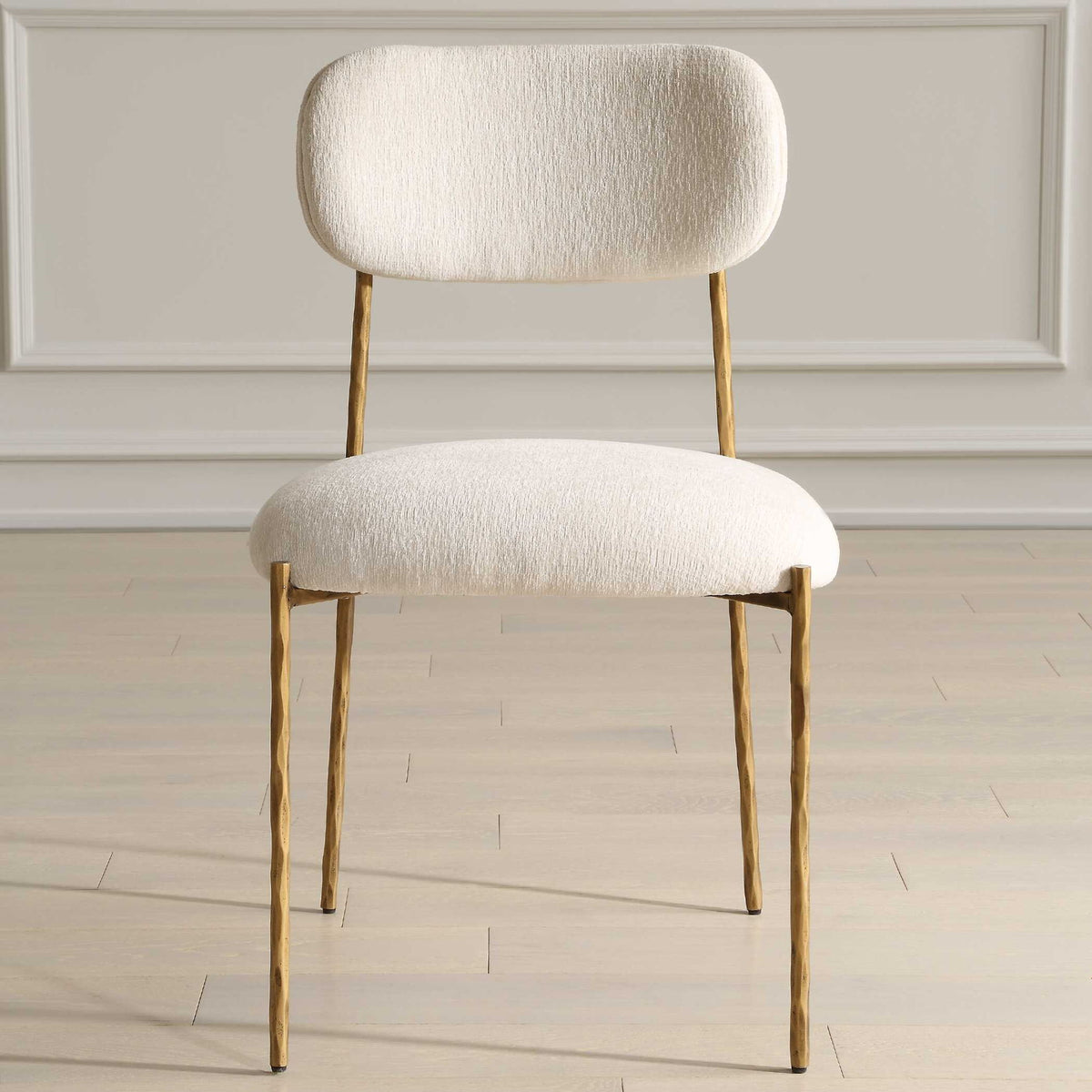 Capture - Dining Chair (Set of 2) - Gold / White