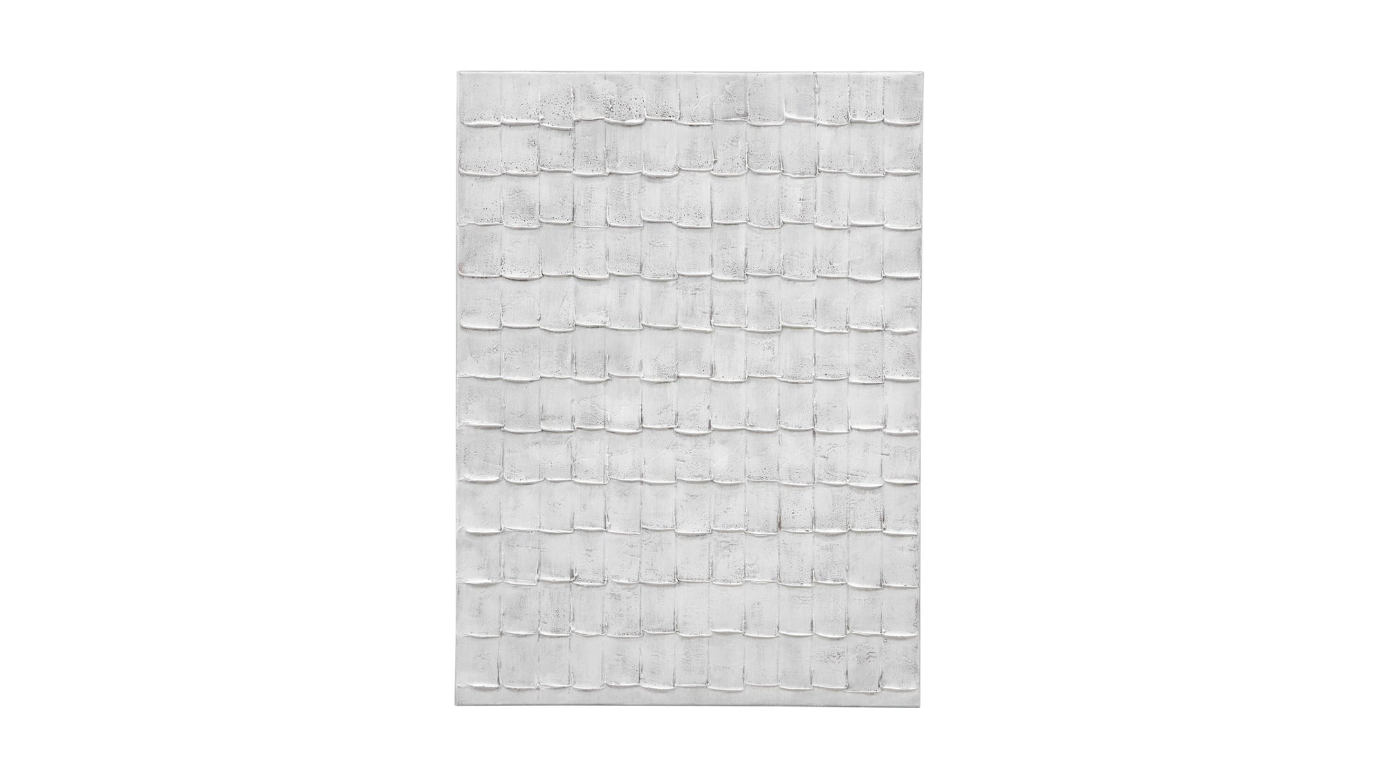 Linear Marks Canvas Art - White