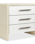 Cascade - 3-Drawer Nightstand - Beige / White