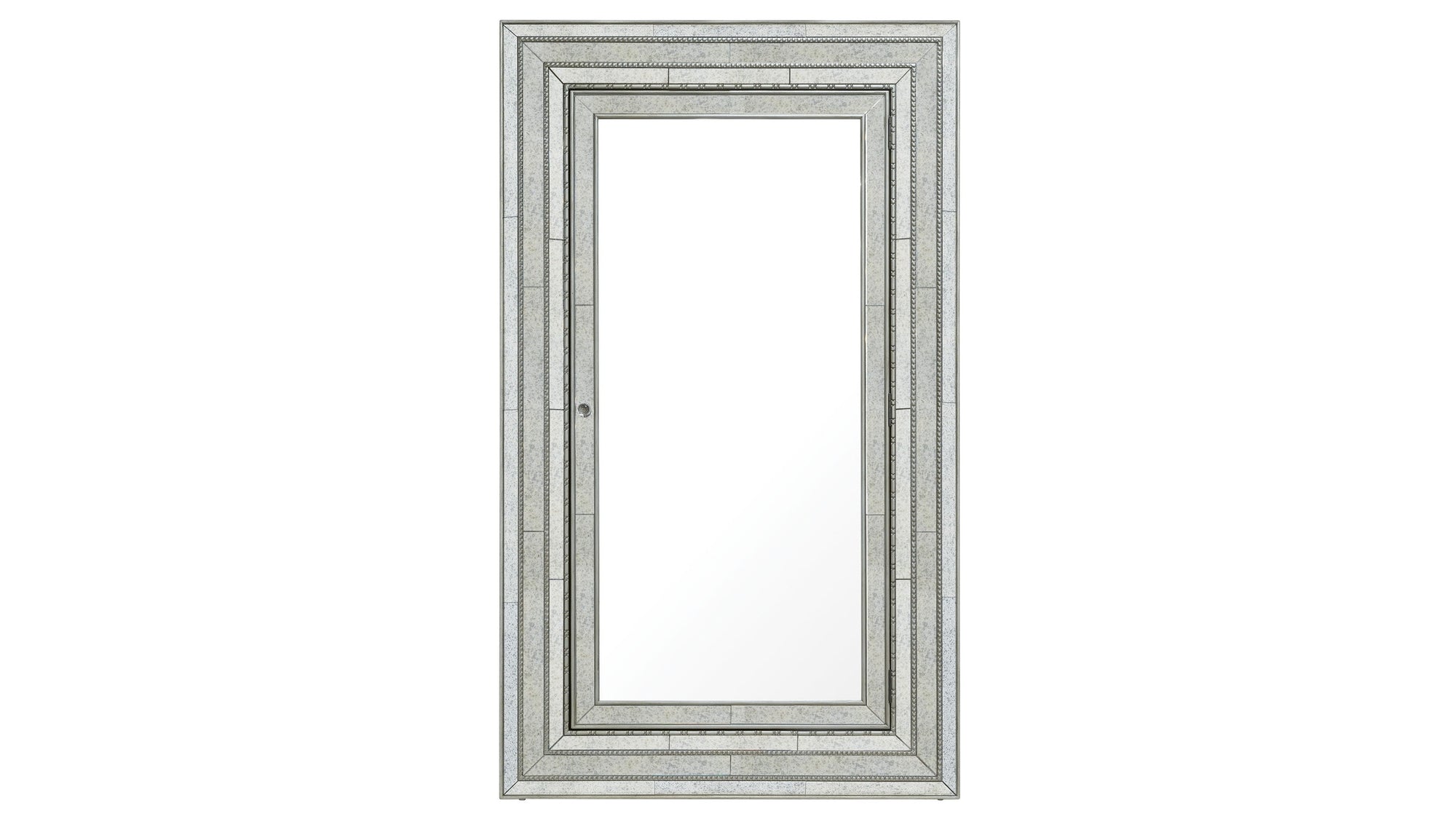 Melange - Glamour Floor Mirror With Jewelry Armoire Storage - Champagne