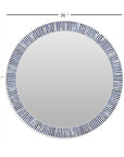 Radial - Bone Wall Mirror - Light Blue