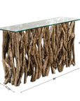 Teak Wood - Console - Light Brown