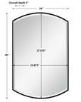 Shield - Shaped Iron Mirror - Black