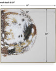 Moon Landing - Hand Painted Abstract Art - Black / Brown / Gold / Gray / White