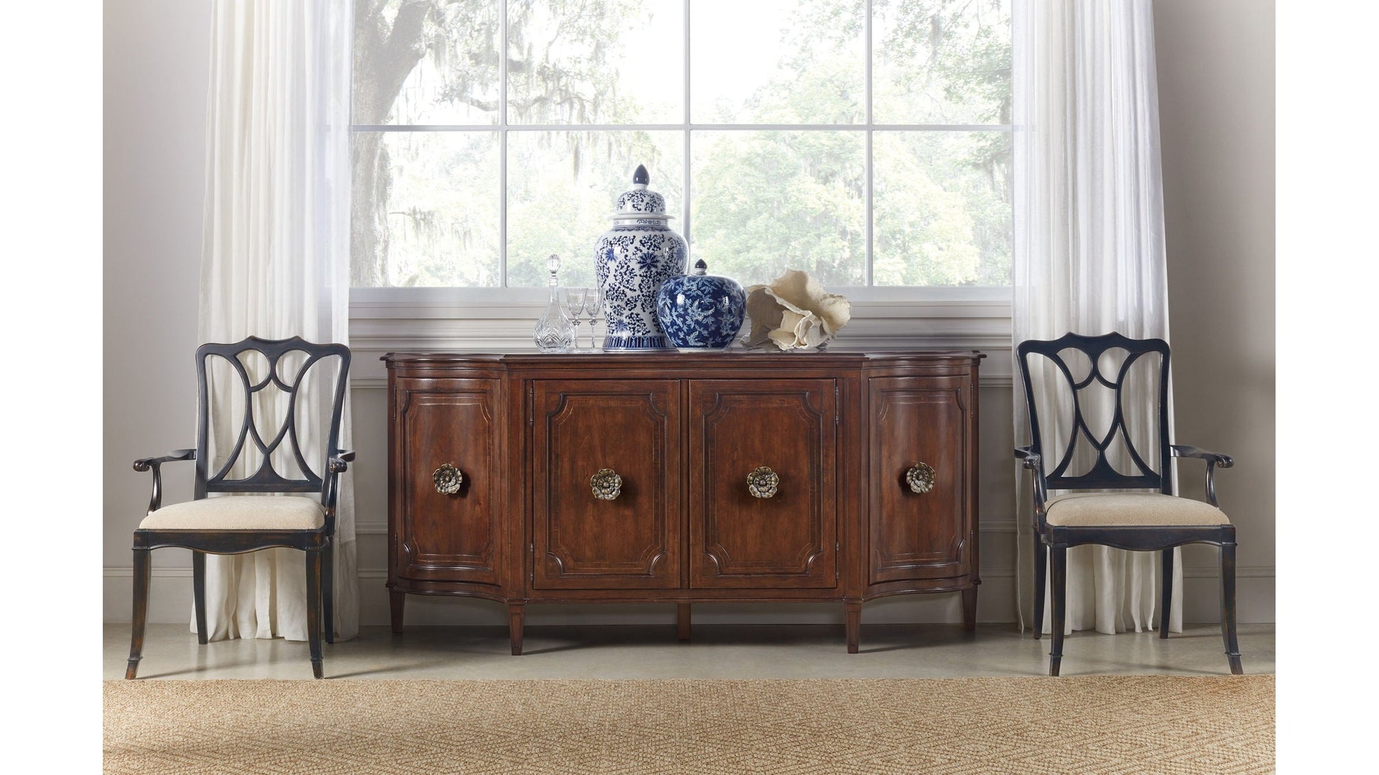 Charleston - Four-Door Buffet - Dark Brown