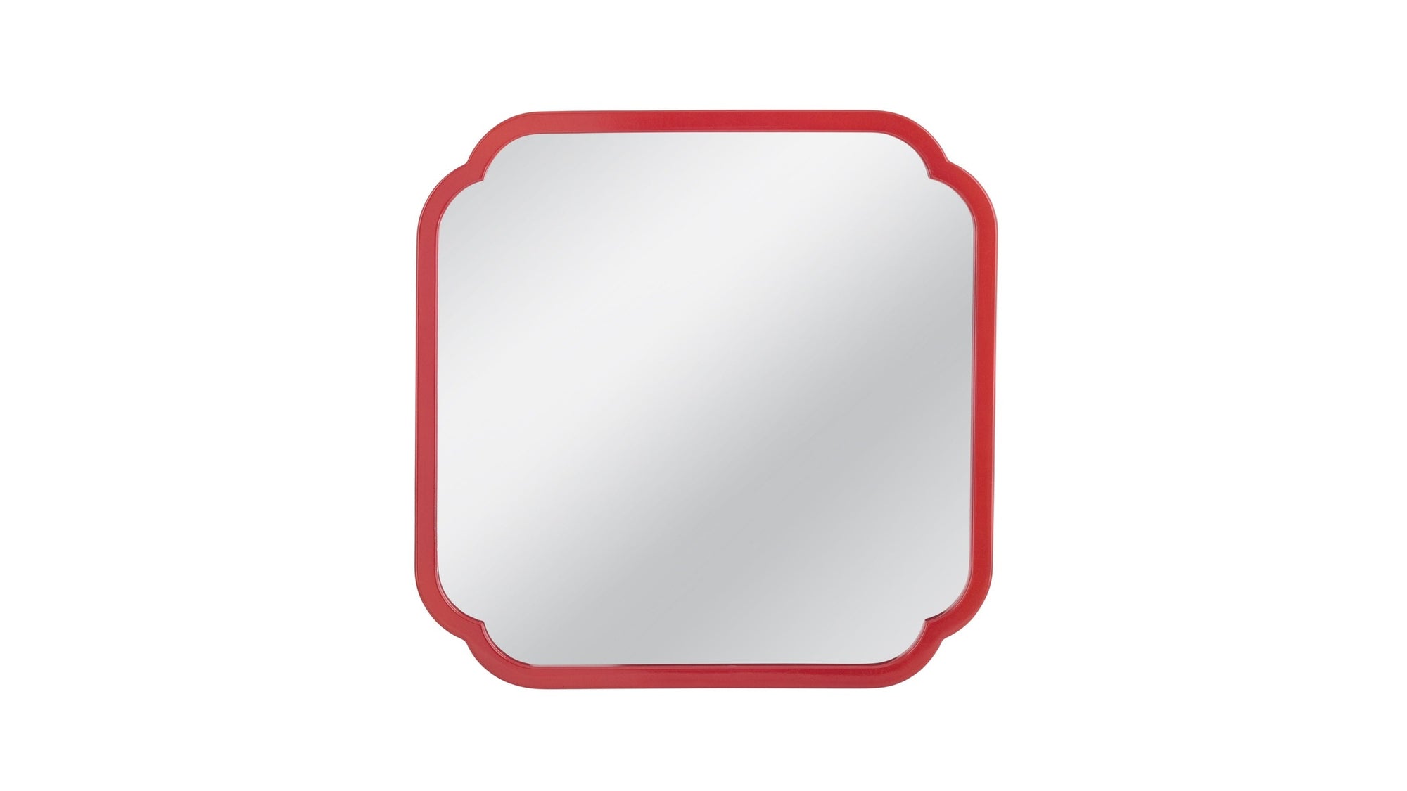 Flora - Square Wall Mirror - Red