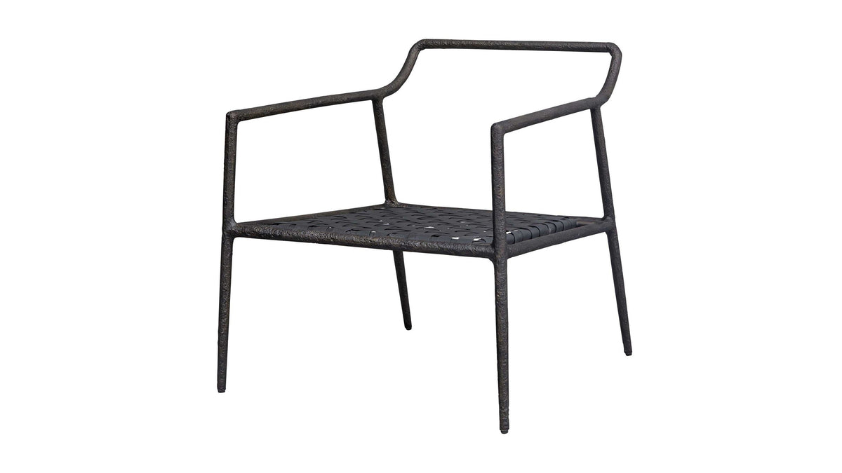 Thayer - Outdoor Upholstered Lounge Chair - Bronze / White
