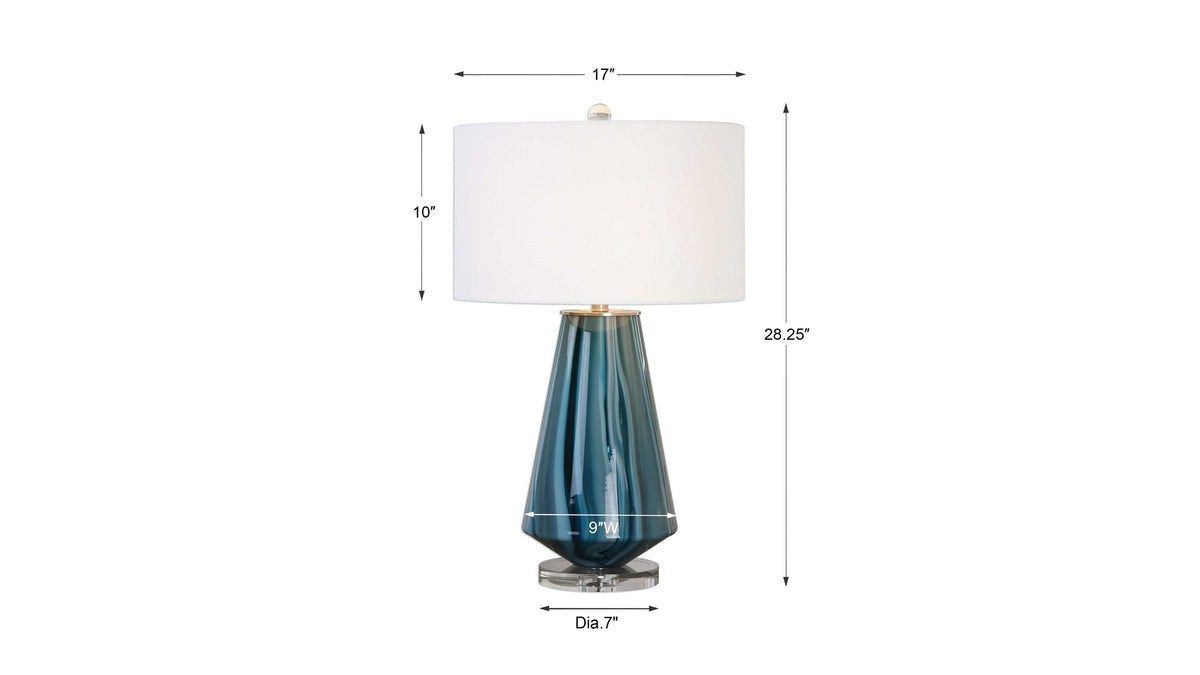 Pescara - Glass Lamp - Teal-Gray