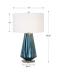 Pescara - Glass Lamp - Teal-Gray