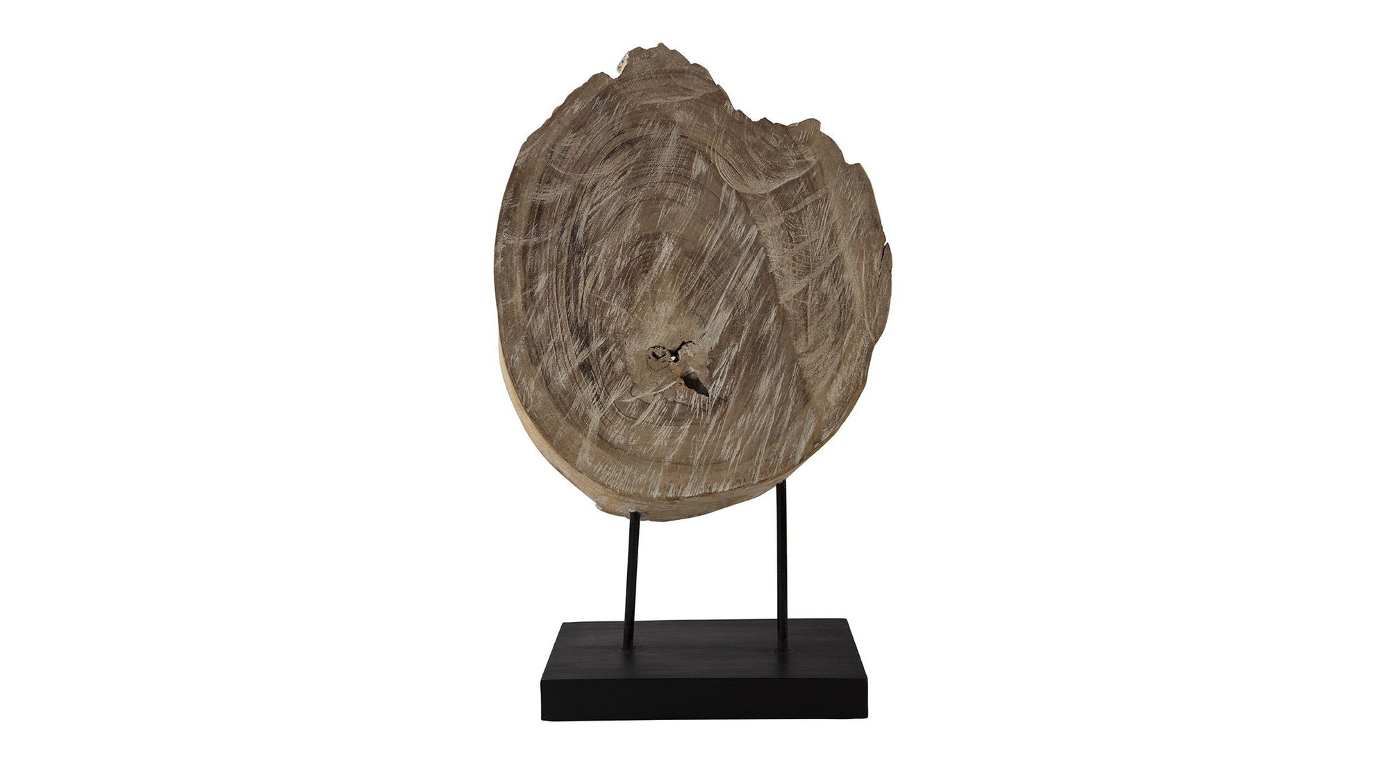 Wood Sculpture - Light Brown / Black