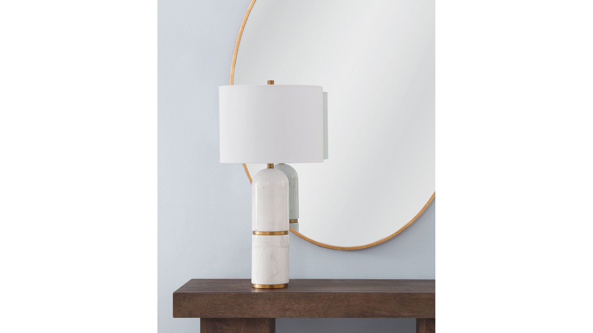 Wake - Table Lamp - White / Brass