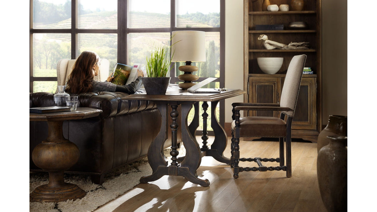 Hill Country - Comfort Upholstered Arm Chair Set of 2 - Light Brown / Dark Brown