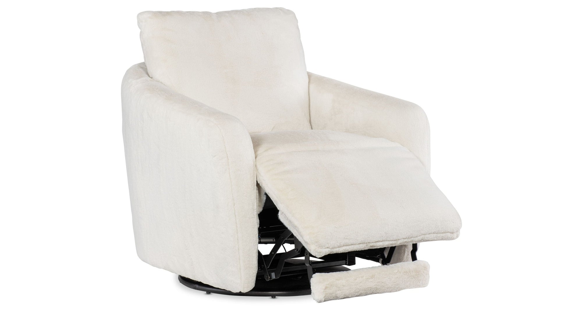 CC - Bonnie Swivel Chair With Power Footrest - White