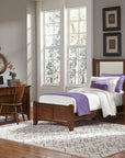 Bonanza - Linen Upholstered Bed With Mansion Footboard
