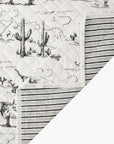 Ranch Life - King Western Toile Reversible Quilt Set (Set of 3) - Black