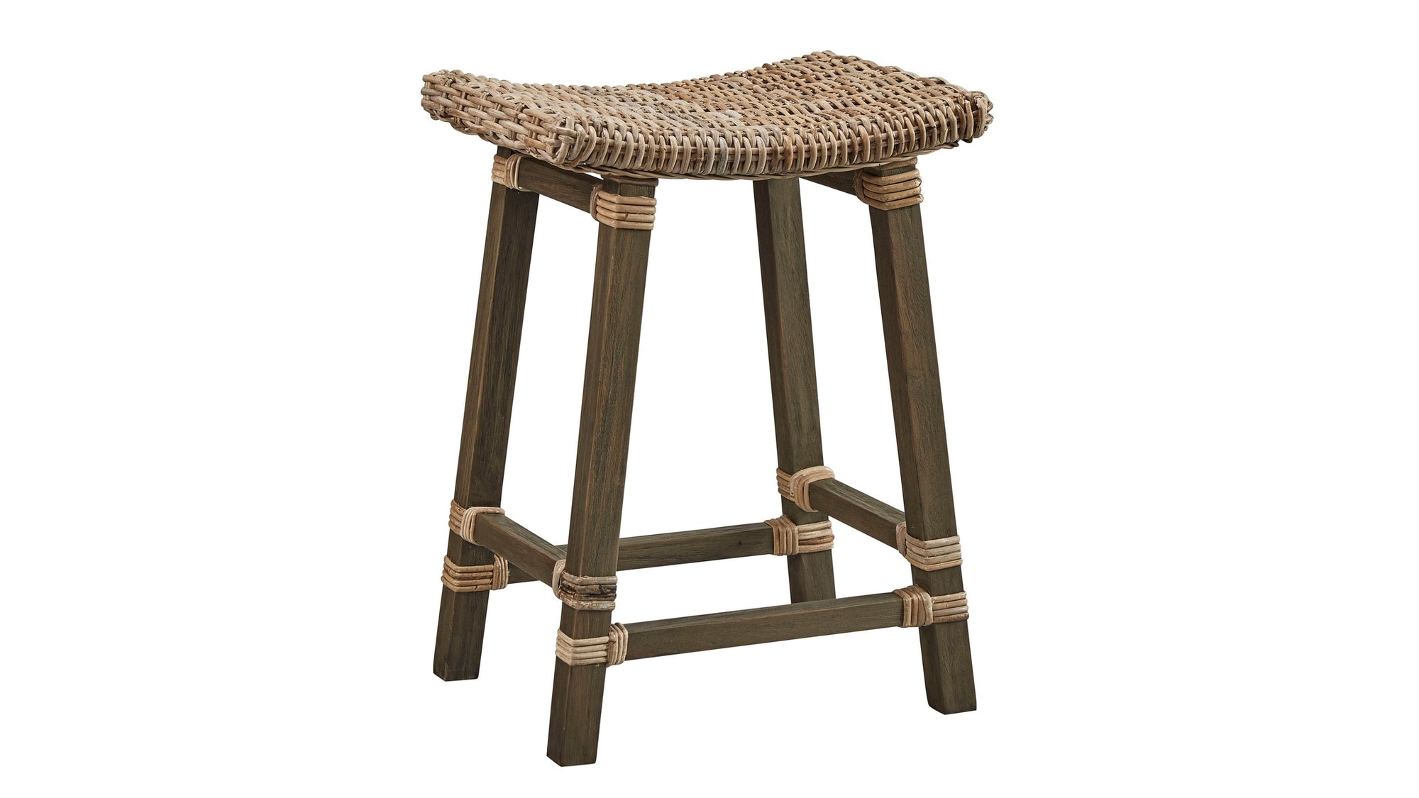 Country - Woven Kubu Counter Stool - Brown