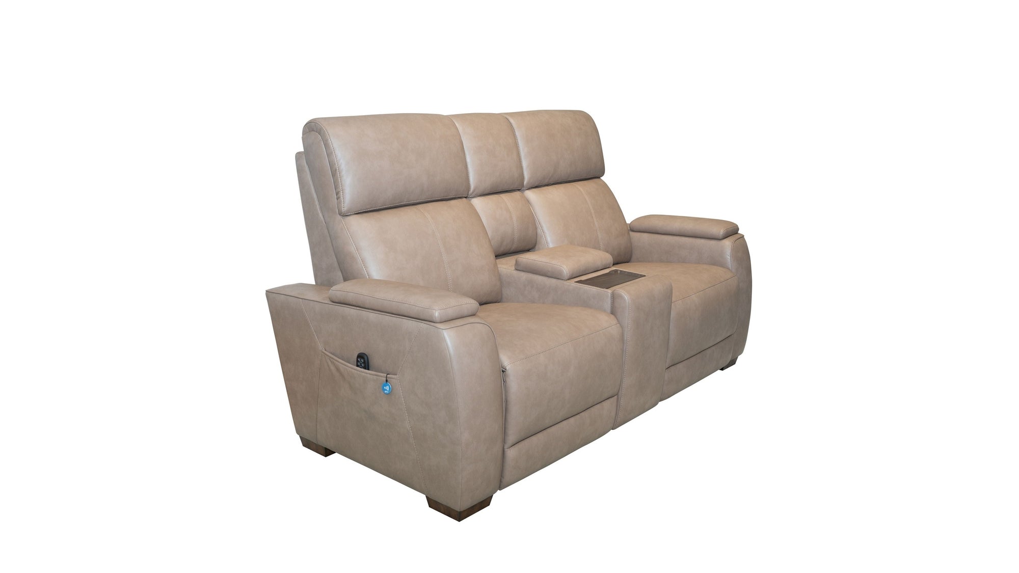 Vibe - Power Reclining Loveseat With Console, Power Headrest, Lumbar, Heat, Massage & Pulse