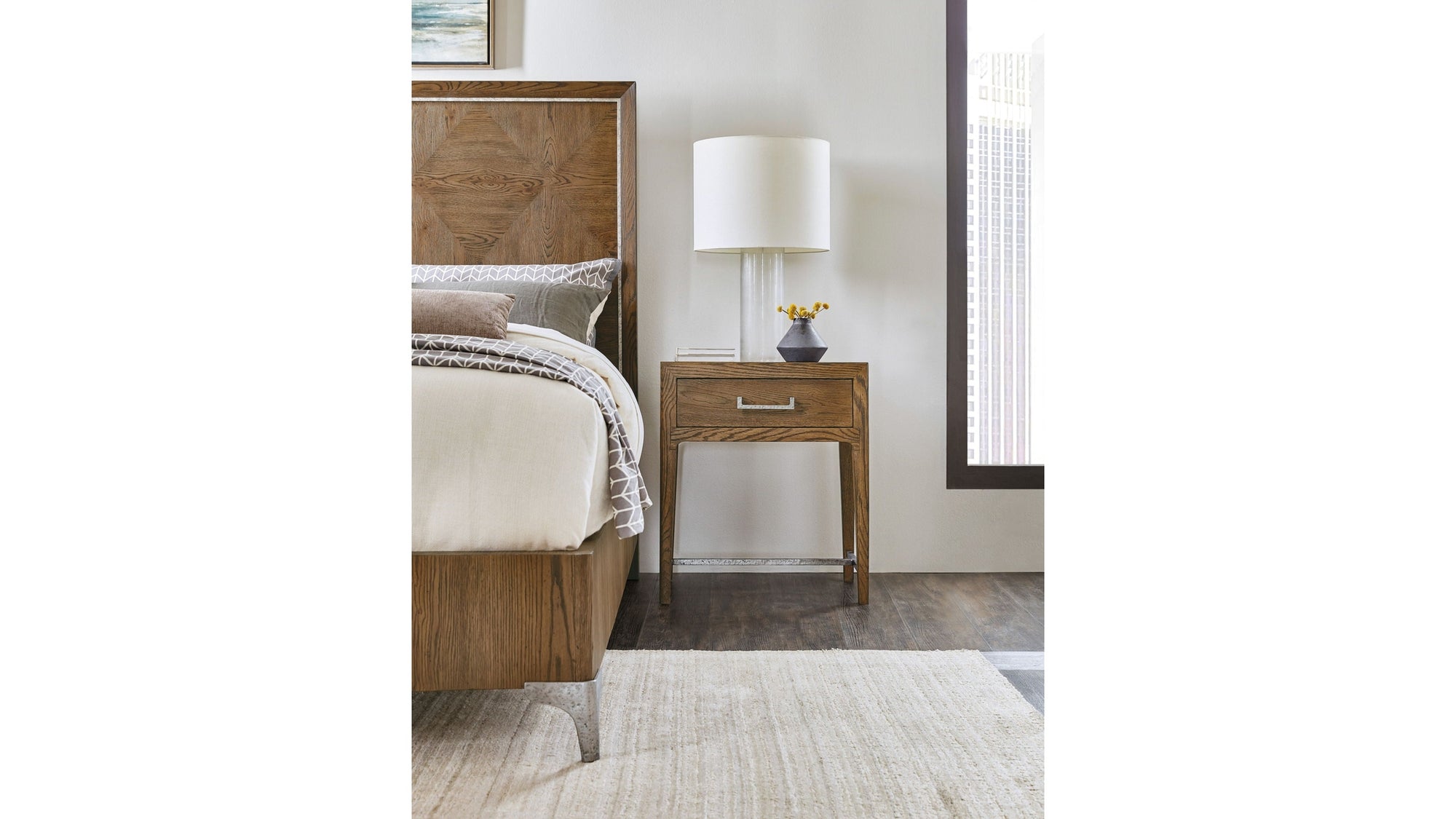 Chapman - Leg Nightstand - Medium Brown