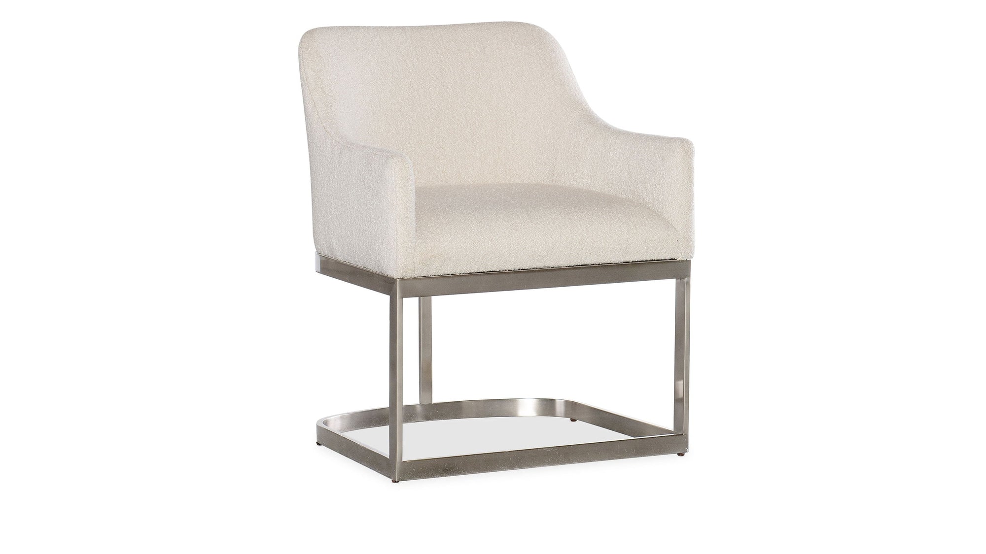 Modern Mood - Upholstered Arm Chair With Metal Base - Beige