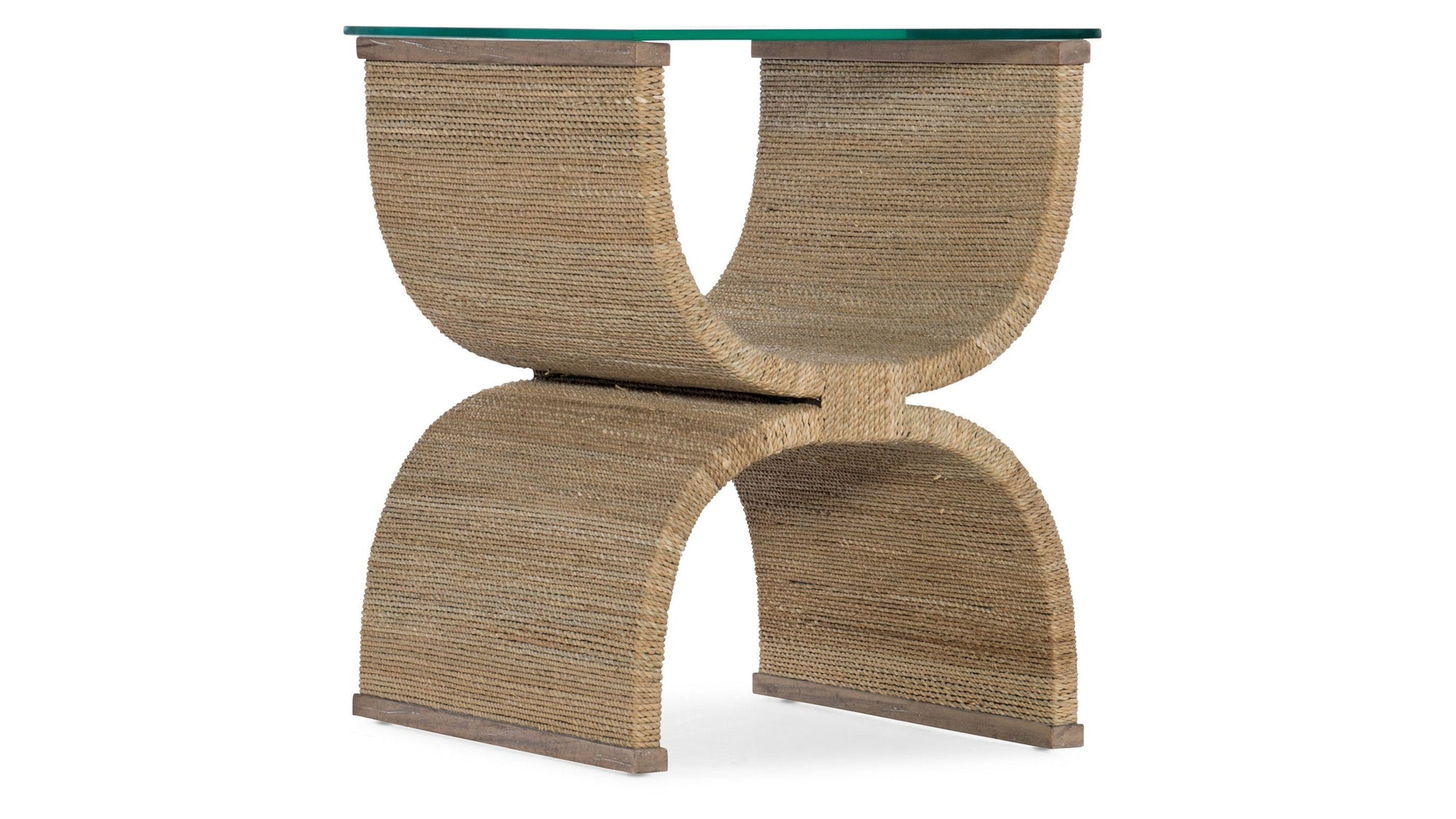 Melange - Lenny Woven End Table - Light Brown